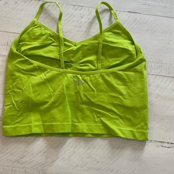 Splits59 Seamless Cami Tank Top Cropped Lime Green M/L - Picture 2 of 4